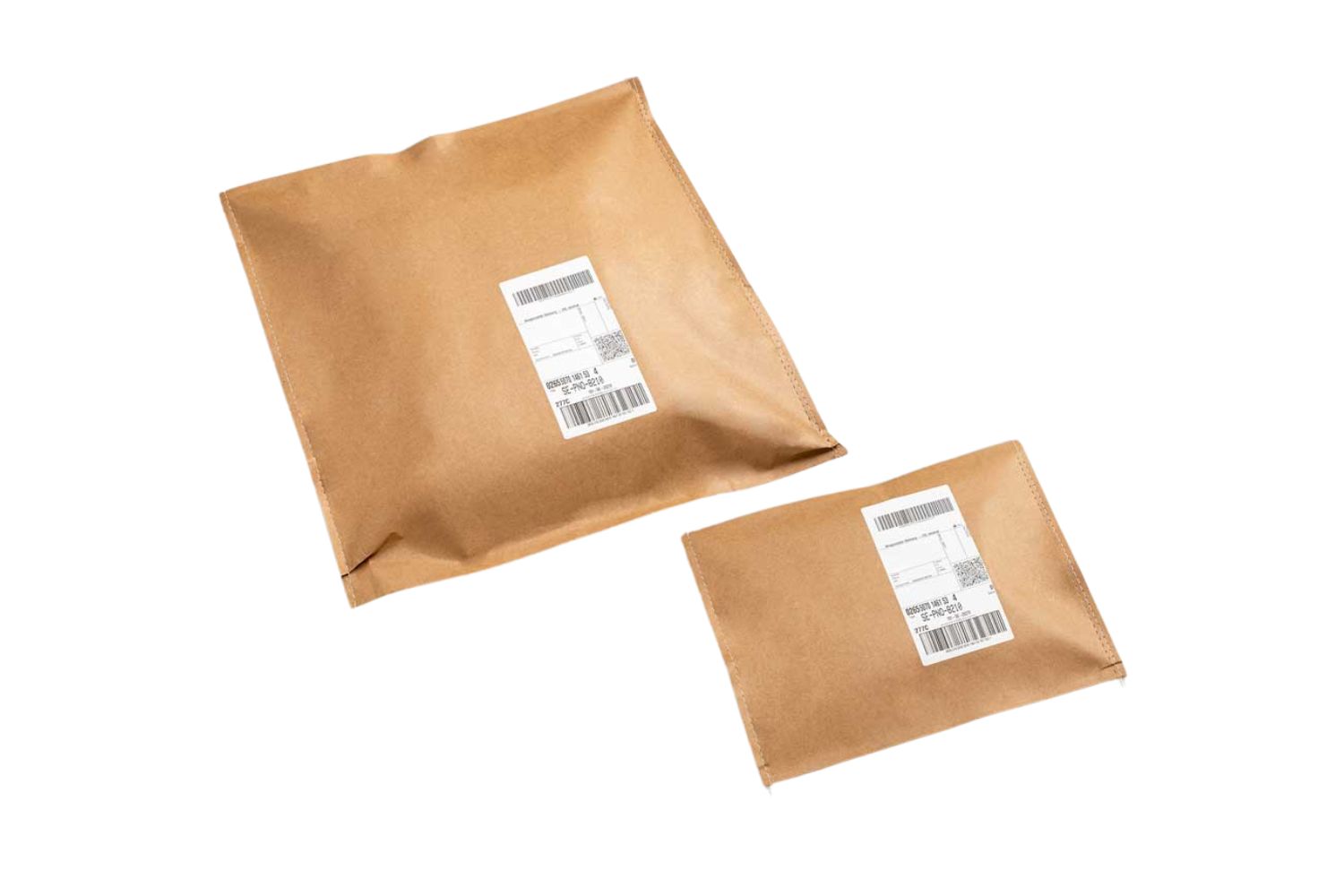 Paper mailers with label